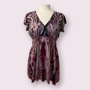 Apt 9 Sequin Print Top